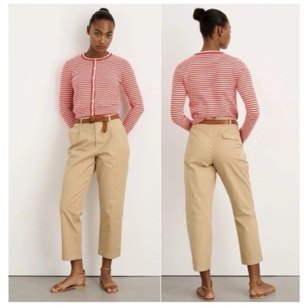 Alex Mill Women’s Boy Pleated Chino Khaki Pants Size 8